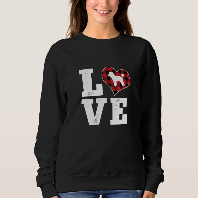 Love Toy Poodle Dog Lover Gifts Buffalo Plaid Vale T Shirt (Framsida)