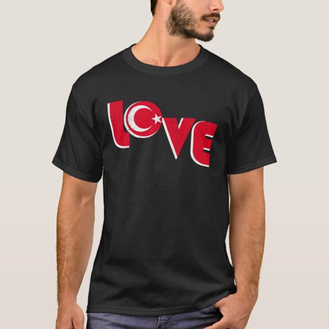 Love Turkey Istanbul Ankara Türkiye Proud Turkish T Shirt (Framsida)