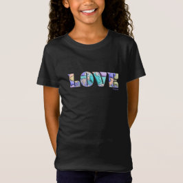 LOVE Unik 3D Modern Grafik, Cool Svart T-Shirt