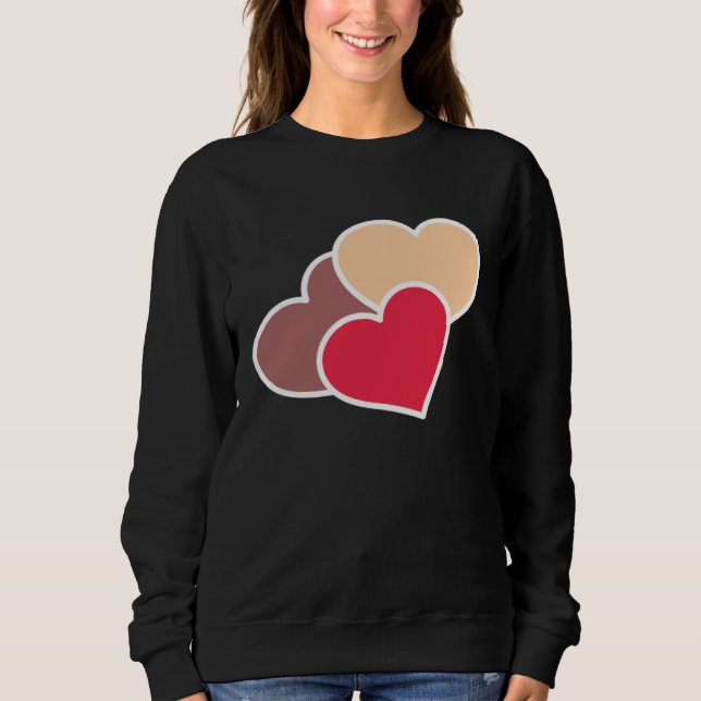 Love Valentine s Day Couple Relationship Heart In T Shirt (Framsida)