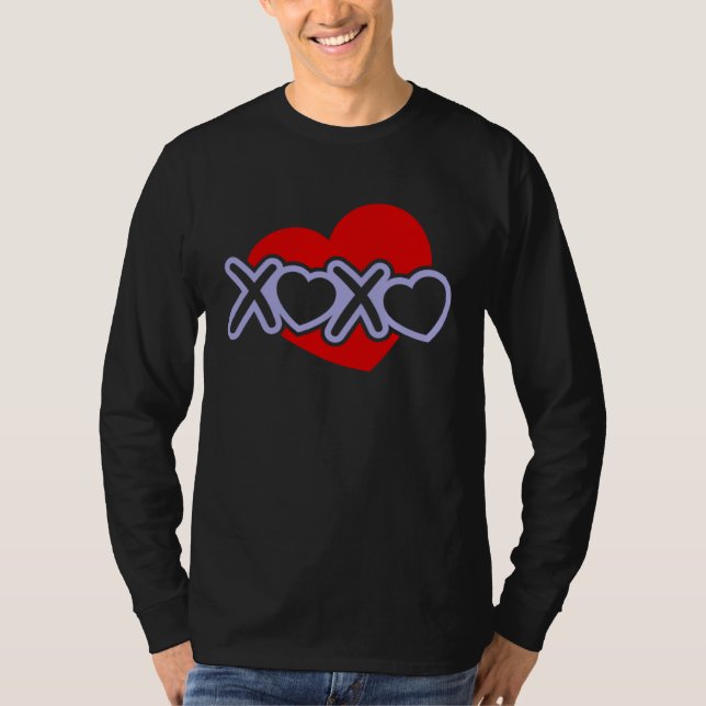 Love Valentine s Day Couple Relationship Heart  In T Shirt (Framsida)