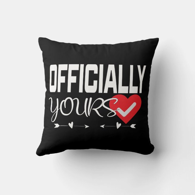 Love Verified Heart Checkmar Kudde (Baksida)