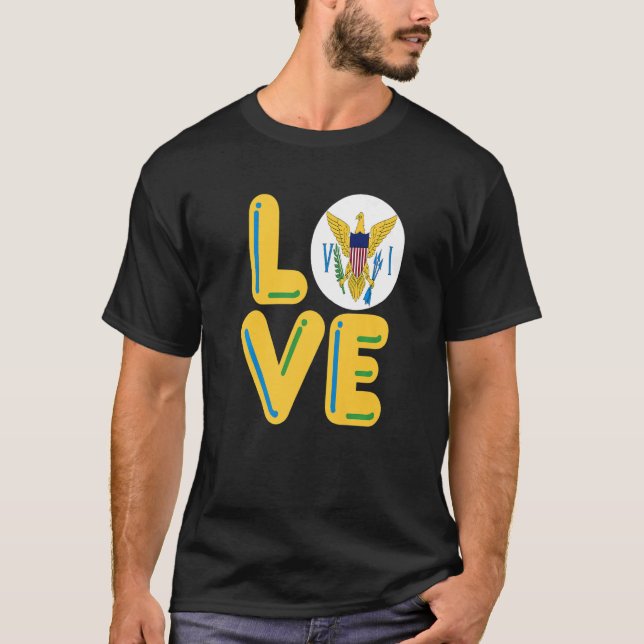 LOVE  Virgin Islands T Shirt (Framsida)