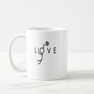 Love Volleyball Design Teen Girls Volleyball Kaffemugg