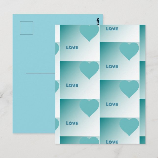 Love. Vykort (Fram/baksida)