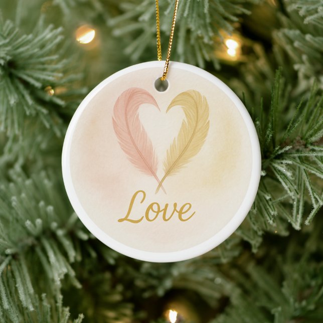 “Love” Watercolor Ornament (Träd)
