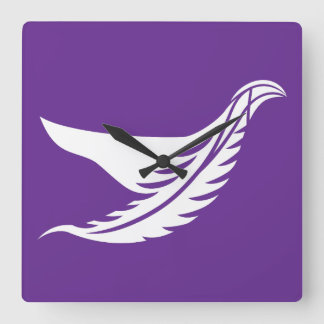 LOVE WHITE BIRD BY MASANSER FYRKANTIG KLOCKA