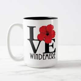 LOVE Windemere Red Hibiscus 15oz Två-Tonad Mugg