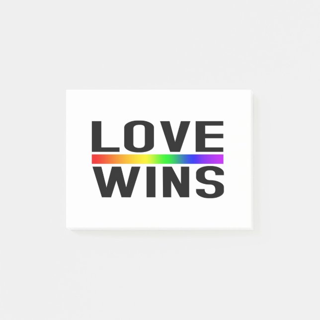 Love Wins - LGBTQ+ Pride  Post-it Block (Framsida)