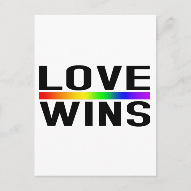 Love Wins - LGBTQ+ Pride Vykort (Framsida)