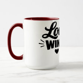 Love Wins Romantic Quote Coffee Mug – Cute Valenti Mugg
