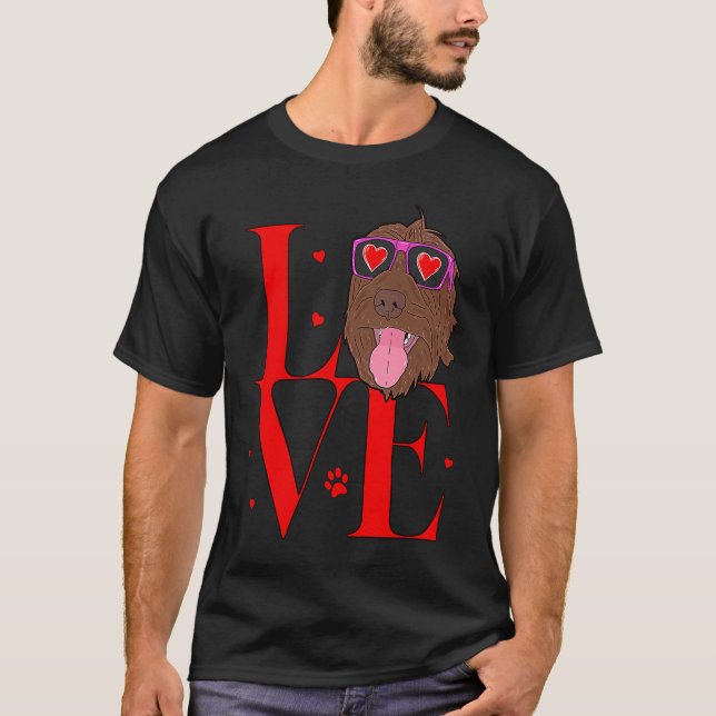 Love Wirehaired Pointing Griffon T Shirt (Framsida)