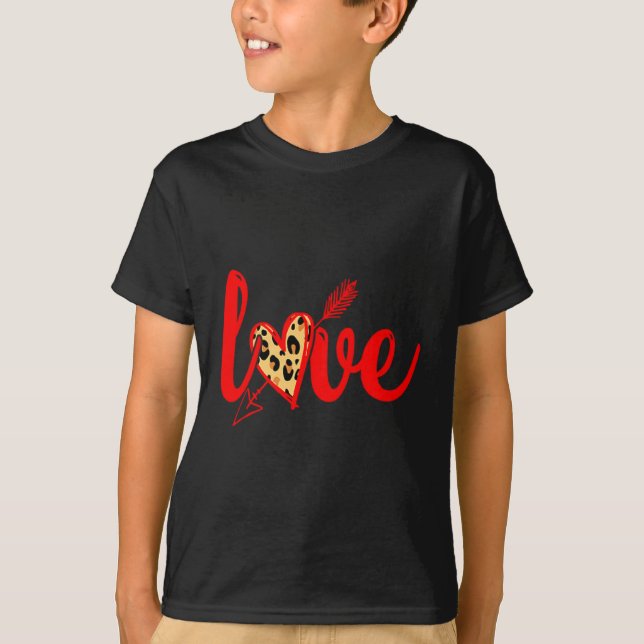 Love With Heart Valentine Day Premium  T Shirt (Framsida)