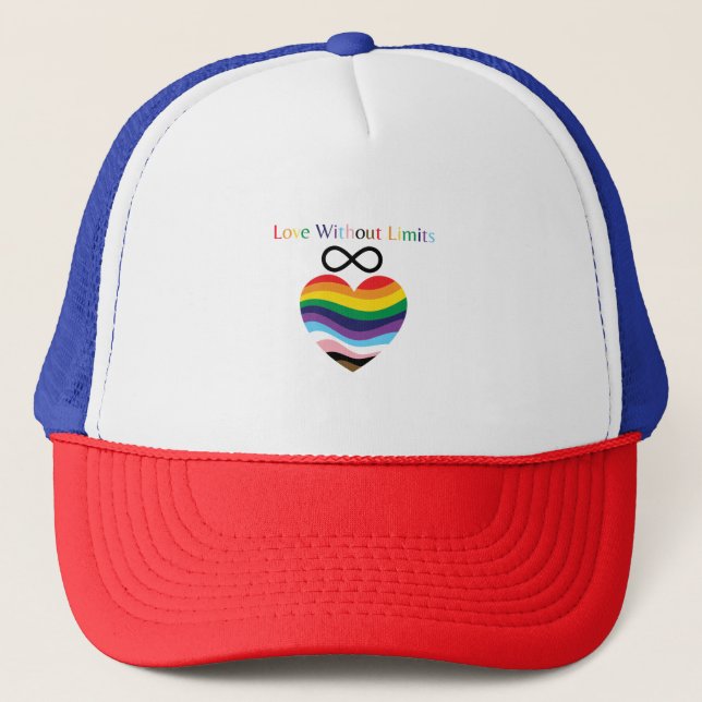 Love Without Limits – Rainbow Heart with Infinity  Keps (Framsida)