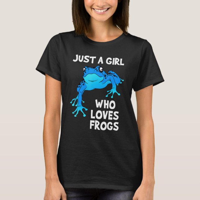 Love Women's Blue Frog T Shirt (Framsida)