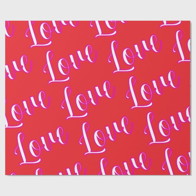 "Love" Wrapping Paper Presentpapper (Platt)