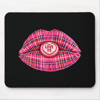Love Ye Scottish Tartan Kiss Lips Scotland pink Musmatta