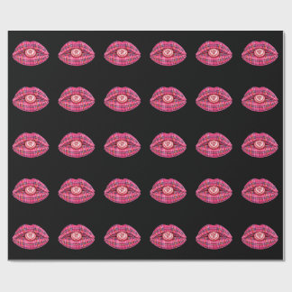 Love Ye Scottish Tartan Kiss Lips Scotland pink Presentpapper