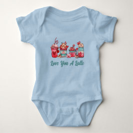 Love You A Latte Ming On Blue Babystrlår T Shirt