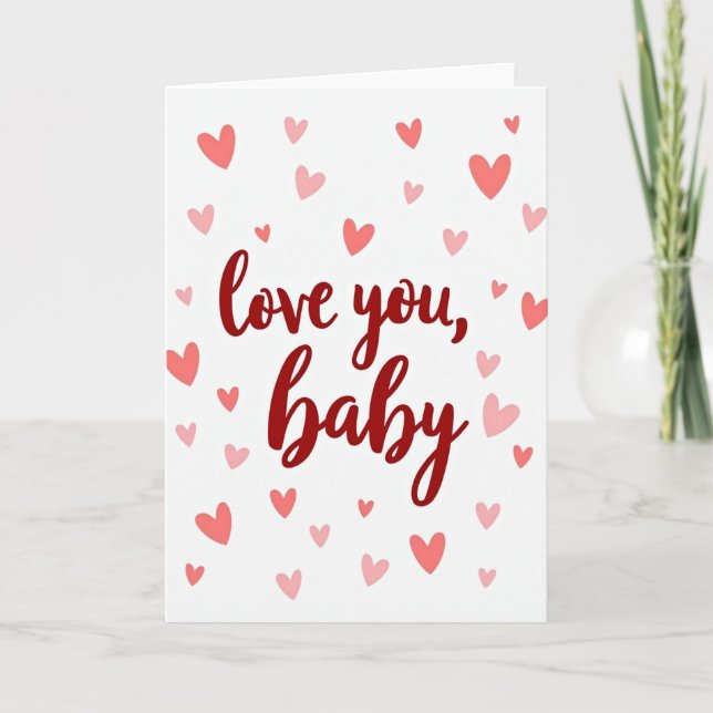 Love You Baby Heartfelt Card Kort (Framsida)