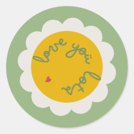 Love You Blommiga dekaler - Bloom & Stick Runt Klistermärke