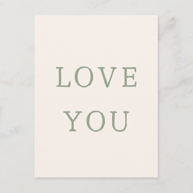Love You Card. Vykort (Framsida)