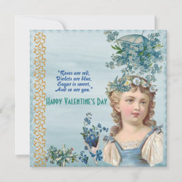 Love You Daughter Rustic Floral Vintage Valentine