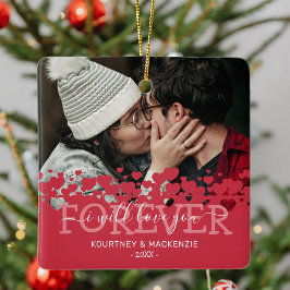 Love You Forever Foto Jul Julgransprydnad Keramik