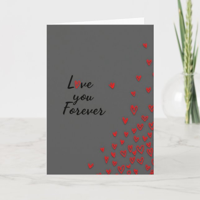 Love You Forever Heartfelt Card Kort (Framsida)