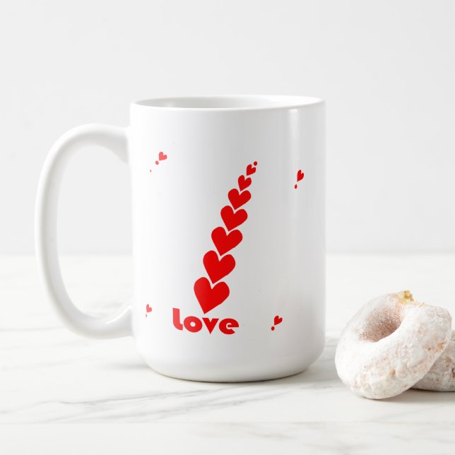 Love you  forever Valentine day  Coffee & Tea Mug Kaffemugg (Med munk)