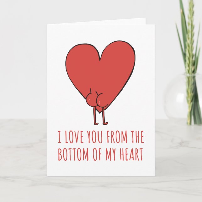 Love You From The Bottom Of My Heart Helgkort (Framsida)