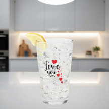 Love You Glass Cup