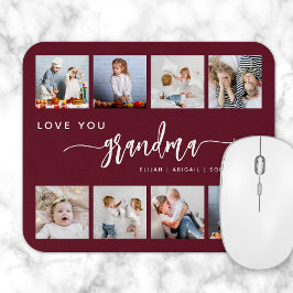 Love You Grandma 8 Photo Collage Burgundy Musmatta