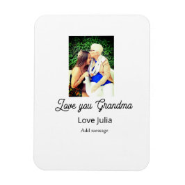 Love you Grandma photo name love message grandkids Magnet