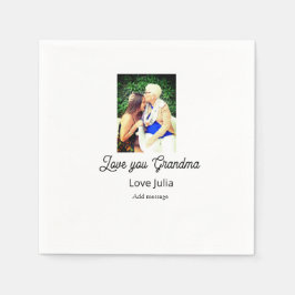 Love you Grandma photo name love message grandkids Pappersservett