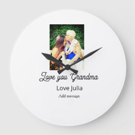 Love you Grandma photo name love message grandkids Stor Klocka