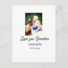 Love you Grandma photo name love message grandkids Vykort