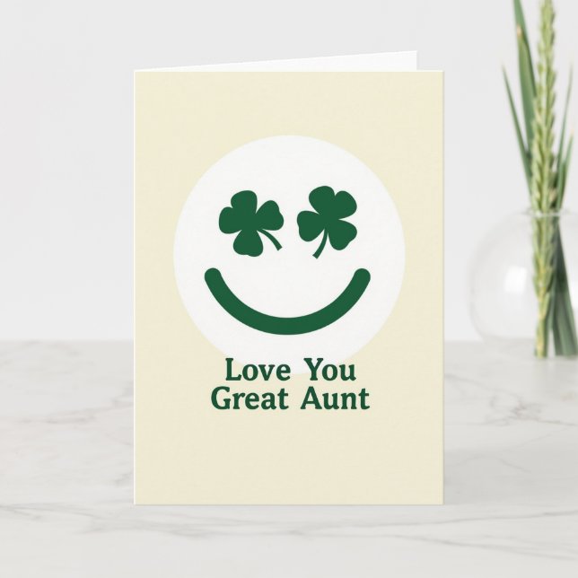 Love You Great Aunt Card Kort (Framsida)
