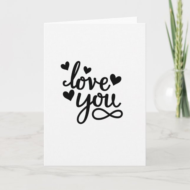 Love You Hearts Infinity-kort Kort (Framsida)