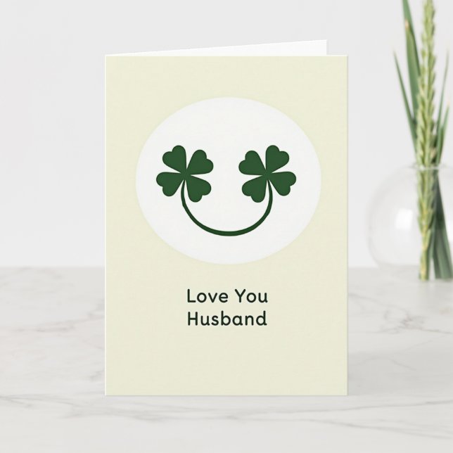 Love You Husband Lucky Card Kort (Framsida)