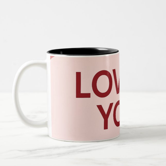 "LOVE YOU" Kaffe Mugg (Vänster)