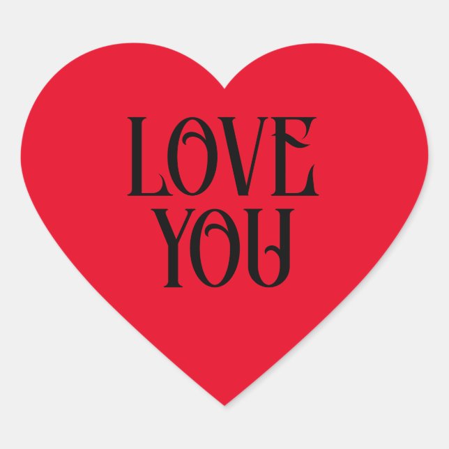 Love You Klistermärke (Framsida)