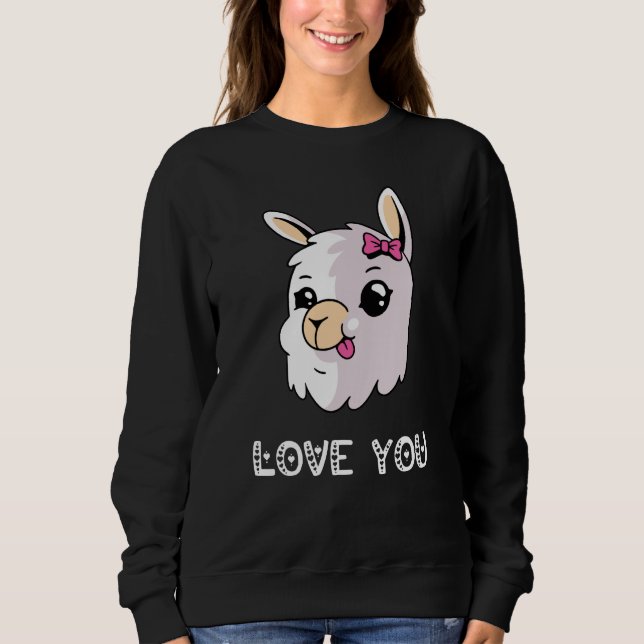 Love You Llama Valentine's Day Lovely Date Nights  T Shirt (Framsida)