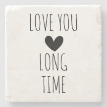 Love You Long Time Typografi Hjärta
