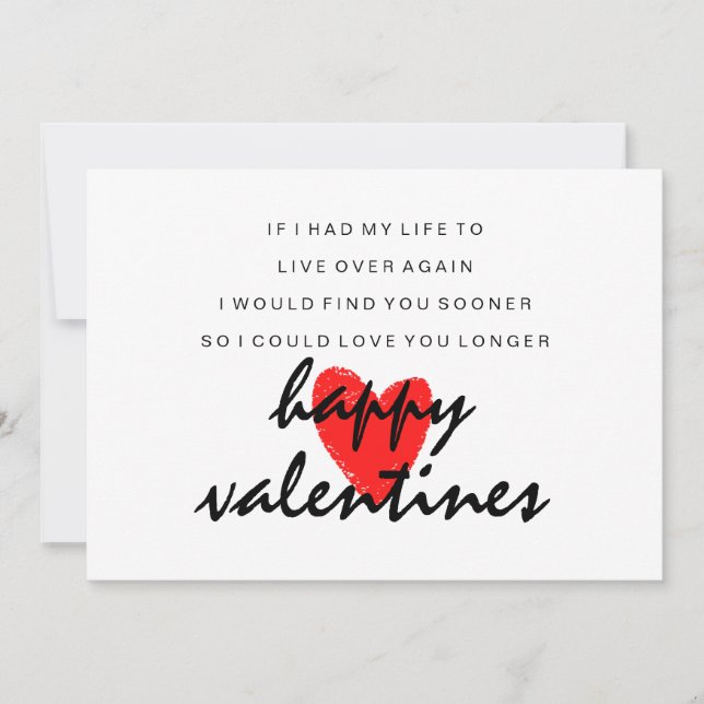 Love You Longer Poem Valentines Day Card (Framsida)