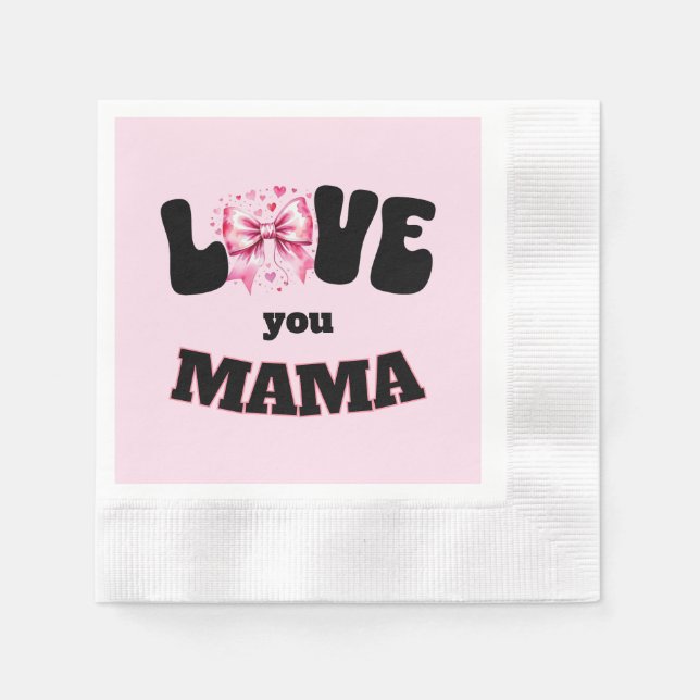 Love You Mama Coquette  Pappersservett (Framsidan)
