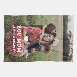 Love You Mamma Foto Namn Kök Present Kökshandduk