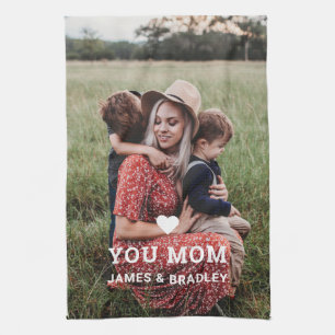 Love You Mamma Foto Namn Kök Present Kökshandduk
