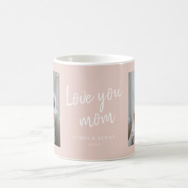 Love You Mom Foto Mors Dag Kaffemugg (Center)
