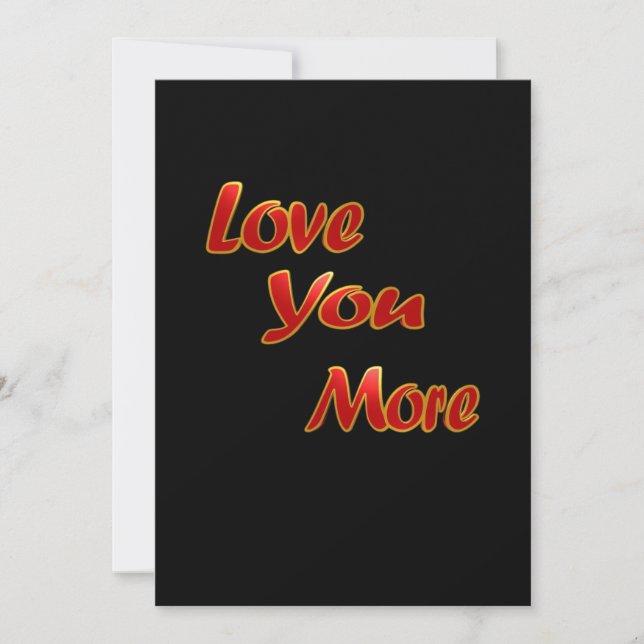 Love You More Balanced Visual Design  Julkort (Framsida)